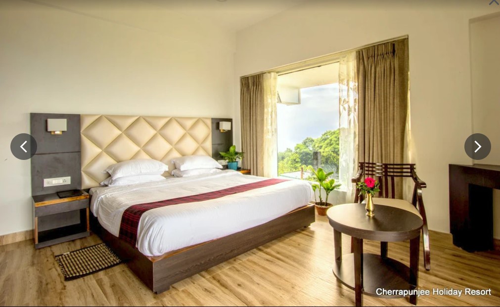 Super Deluxe Hotels :- Cafe Cherrapunjee/Cherrapunjee Holiday Resort/ San Nael La Resort or Similar